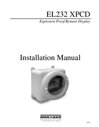 Thumbnail of document Manual - EL232 XPCD Explosion Proof Remote Serial Display